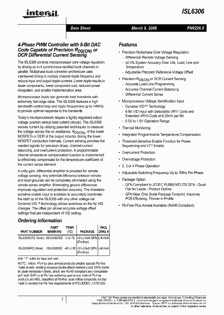 ISL6306_399722.PDF Datasheet