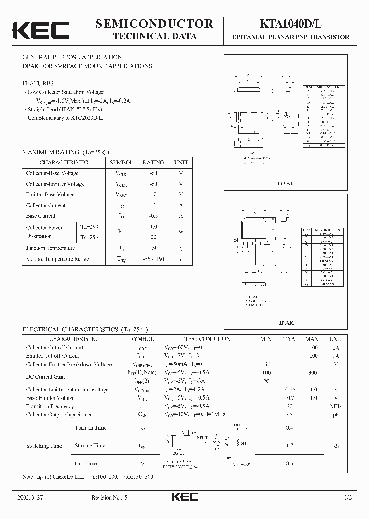 KTA1040_423854.PDF Datasheet