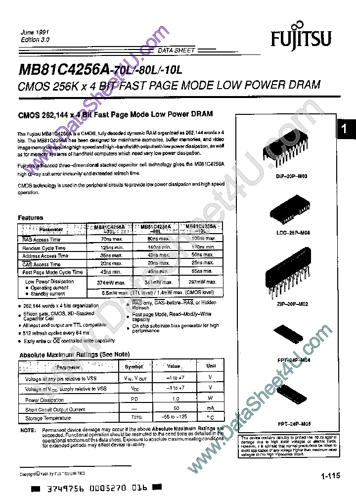 MB81C4256A_405463.PDF Datasheet