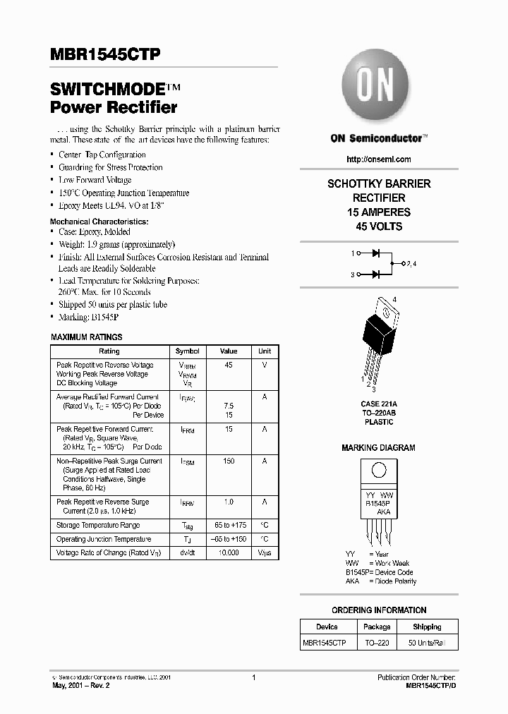 MBR1545CTD_418437.PDF Datasheet