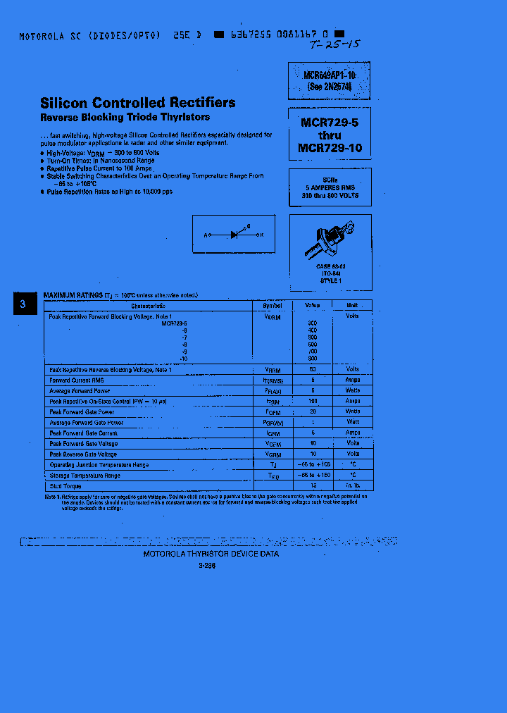 MCR729-X_428799.PDF Datasheet