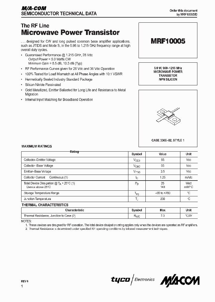 MRF10005_427222.PDF Datasheet