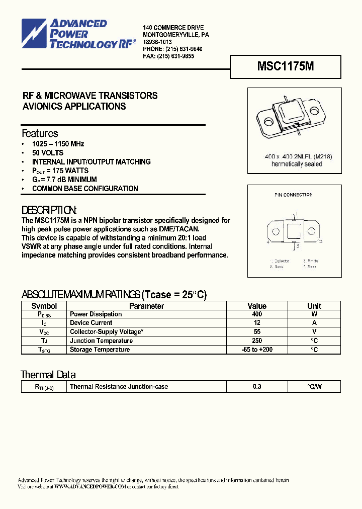 MSC1175M_420598.PDF Datasheet