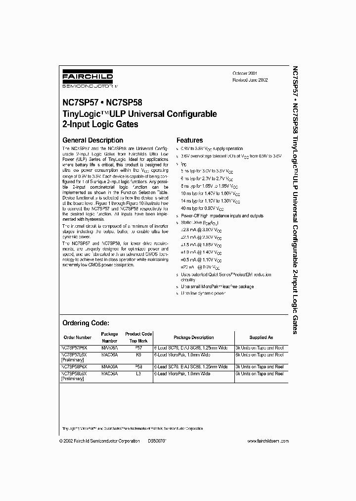 NC7SP58_396597.PDF Datasheet