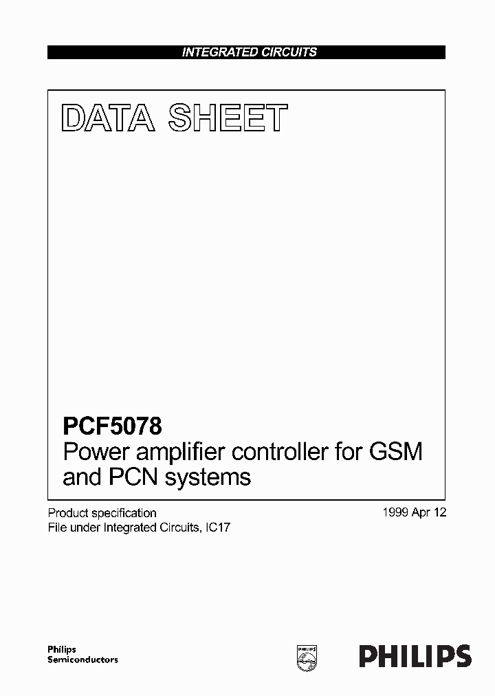 PCF5078_13143.PDF Datasheet