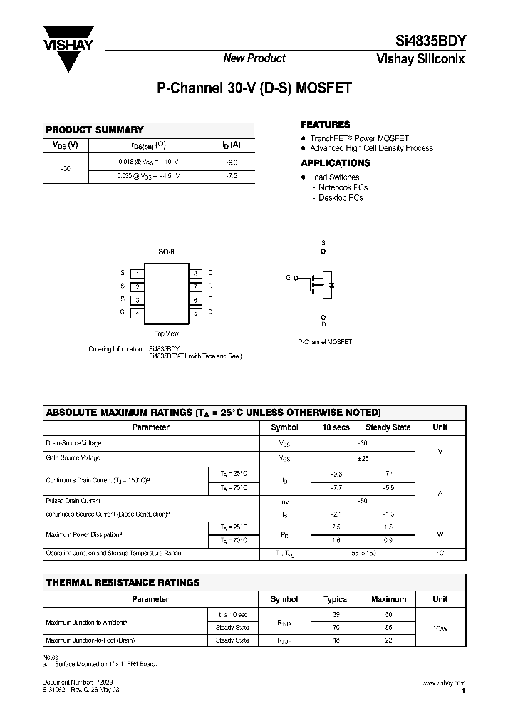 SI4835BDY_387790.PDF Datasheet