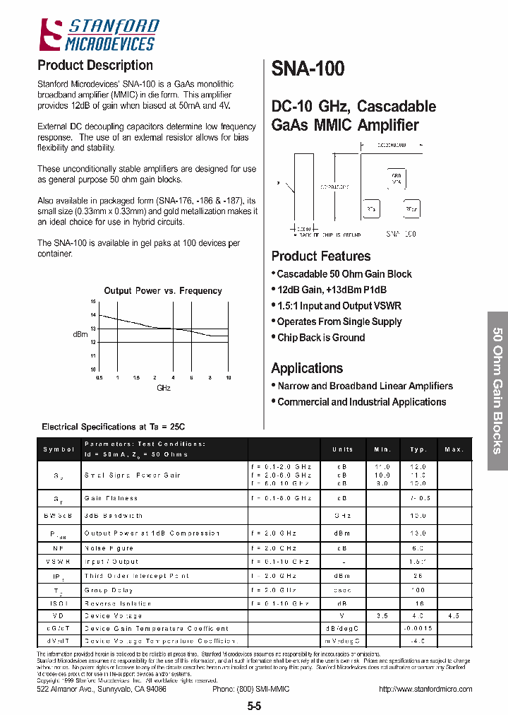 SNA-100_407495.PDF Datasheet