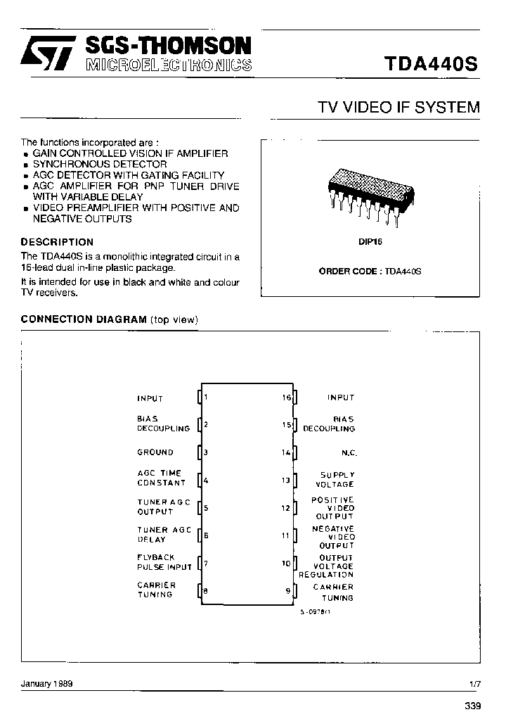 TDA440S_399275.PDF Datasheet