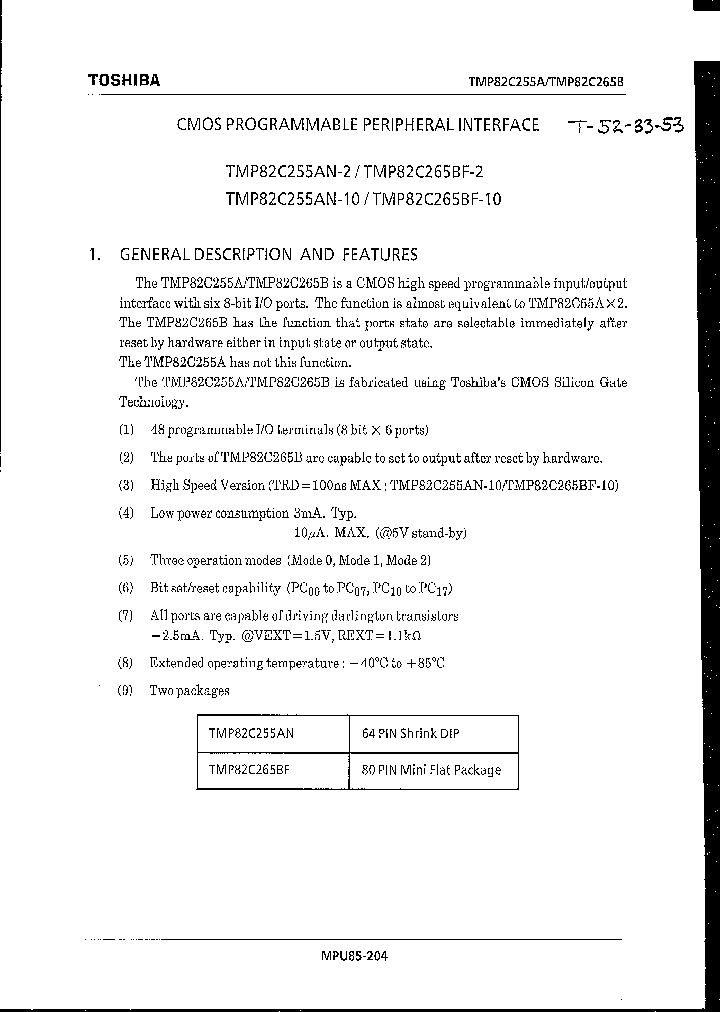 TMP82C265_426412.PDF Datasheet