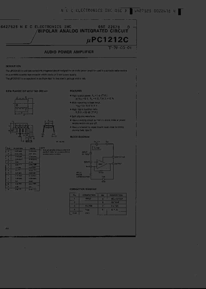 UPC1212C_394148.PDF Datasheet