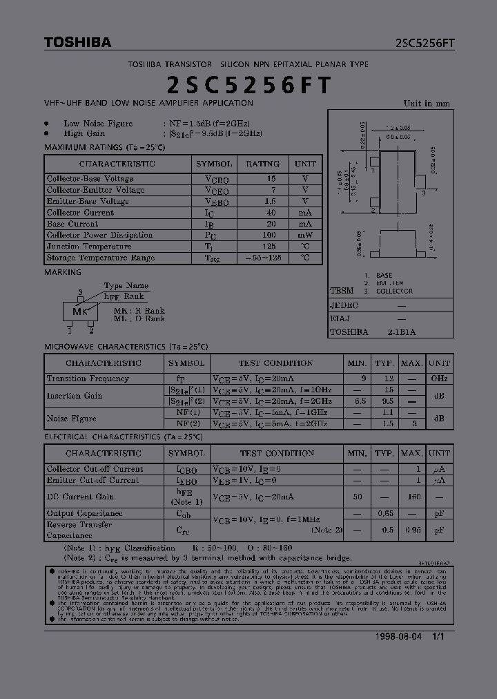 2SC5256FT_465813.PDF Datasheet