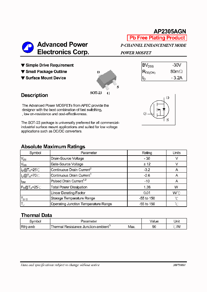 AP2305AGN_444054.PDF Datasheet