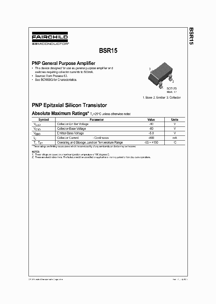 BSR15_463106.PDF Datasheet