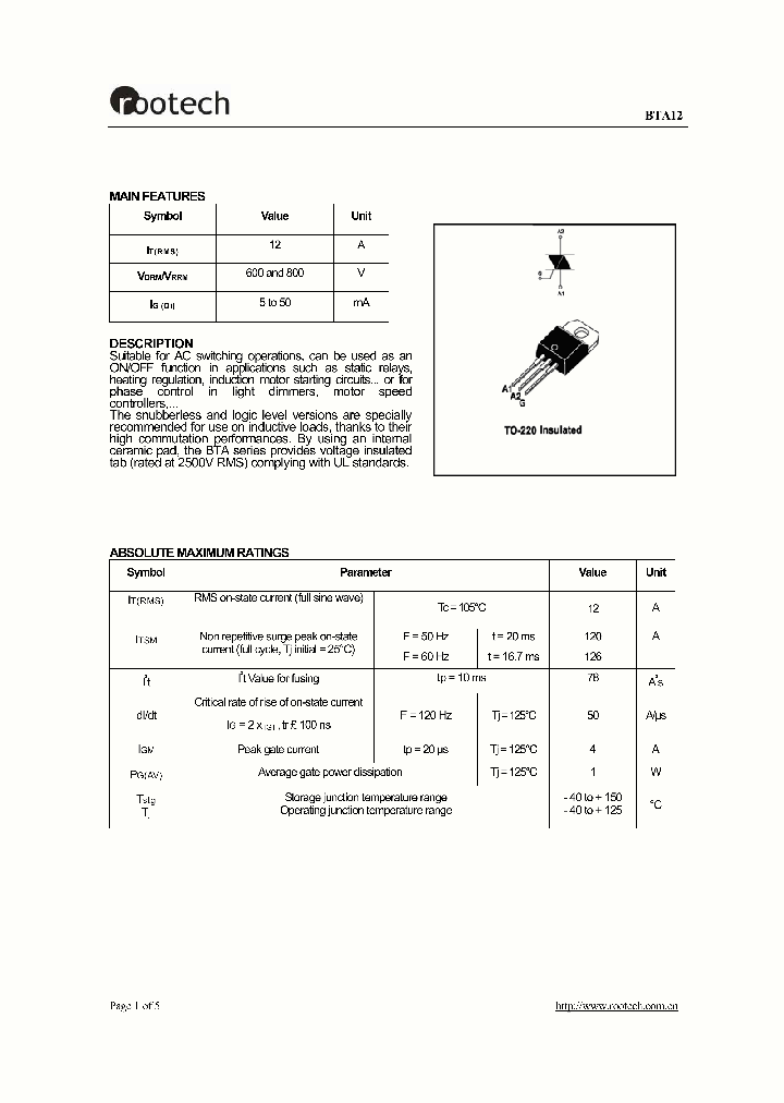 BTA12_448816.PDF Datasheet