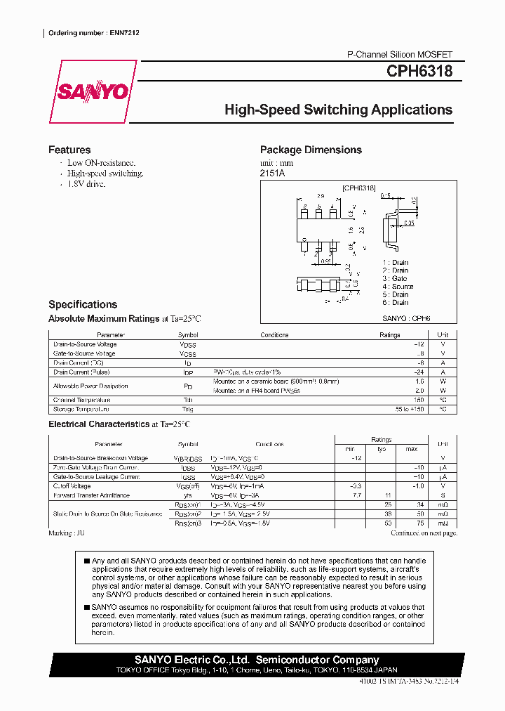 CPH6318_462683.PDF Datasheet