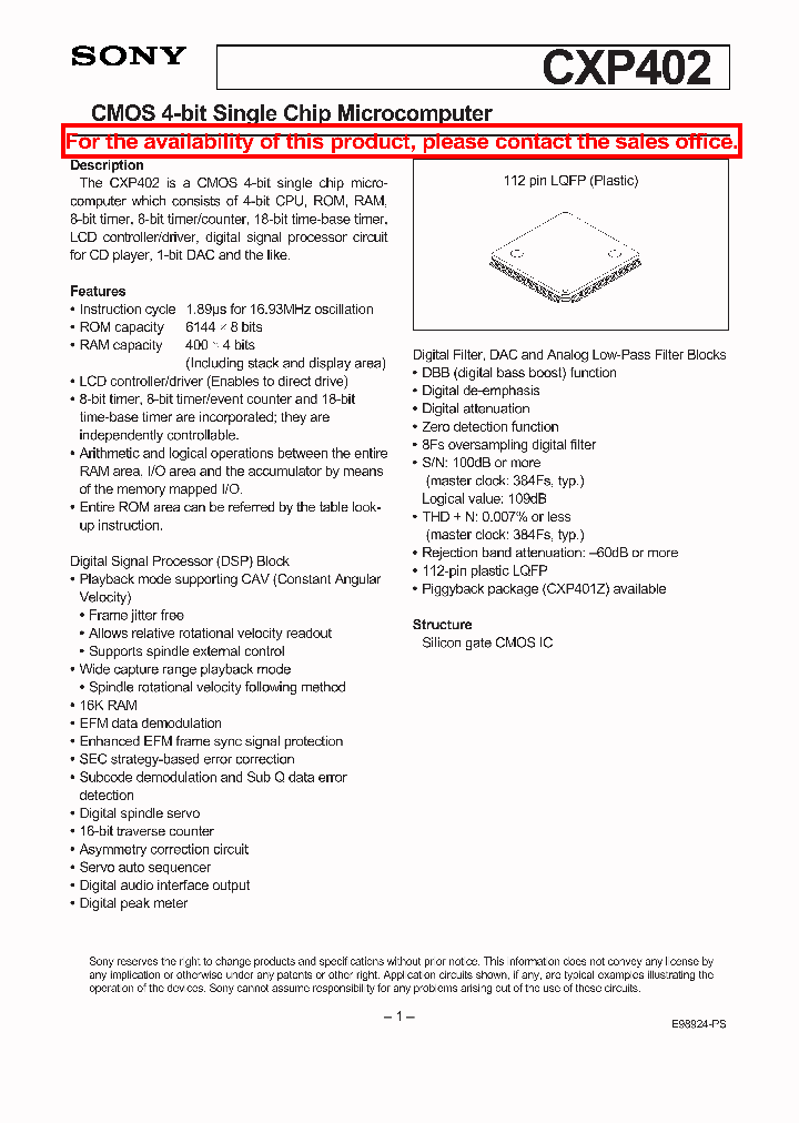 CXP402_445532.PDF Datasheet