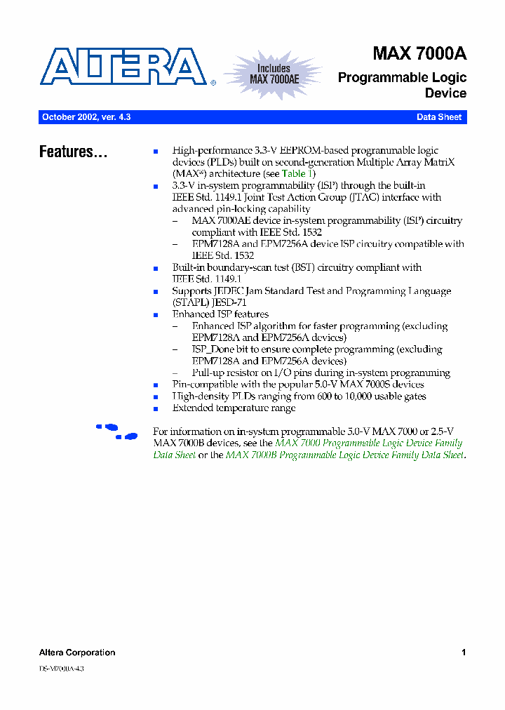 EPM7128A_436163.PDF Datasheet