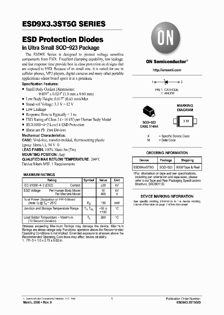 ESD9X33S_476670.PDF Datasheet