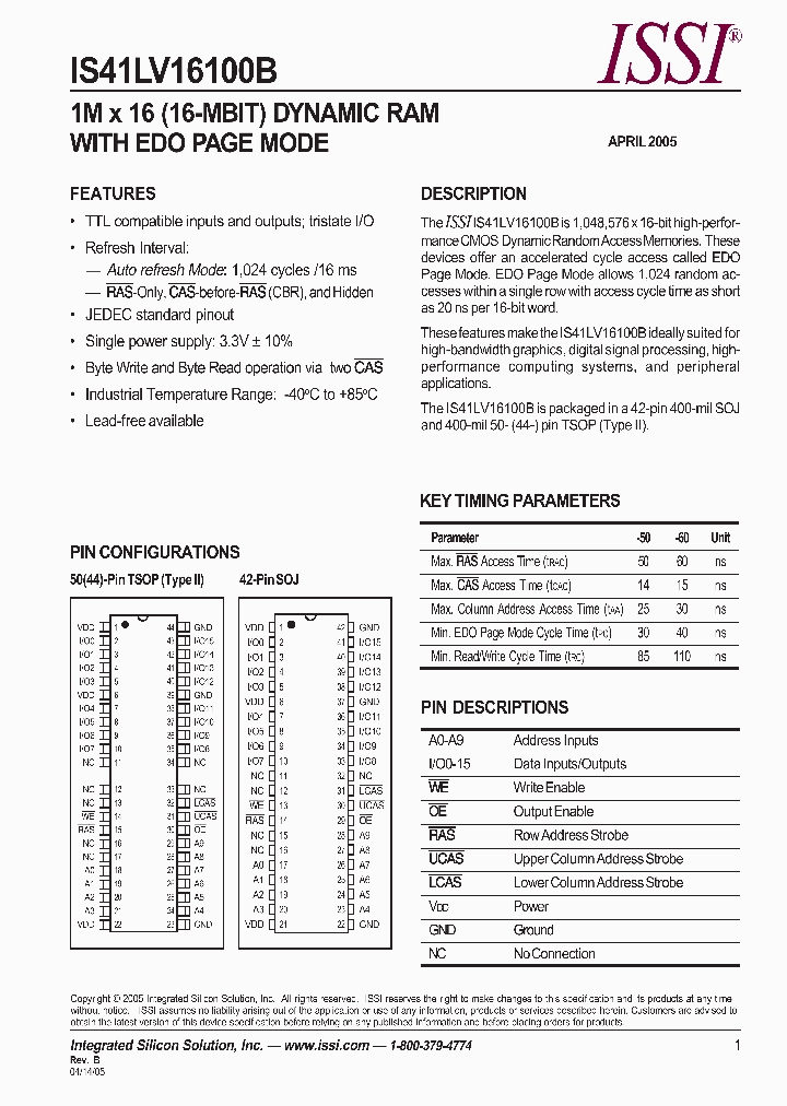 IS41LV16100B_435037.PDF Datasheet