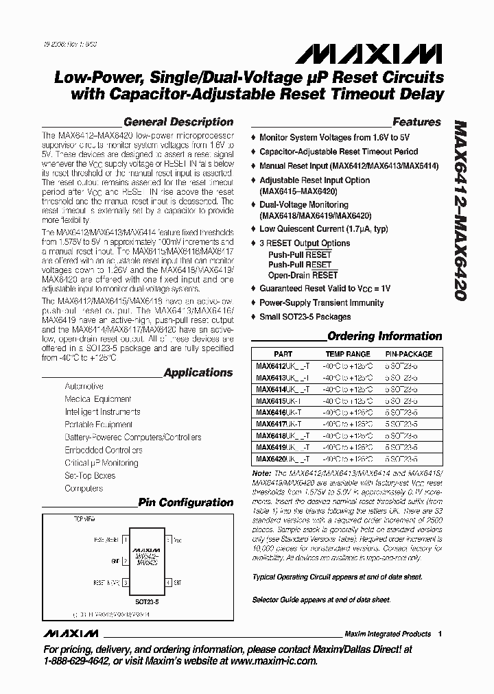 MAX6412UK22-T_59668.PDF Datasheet