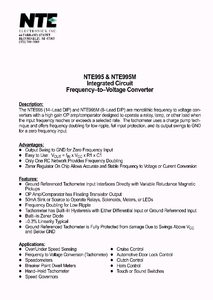 NTE995M_476851.PDF Datasheet