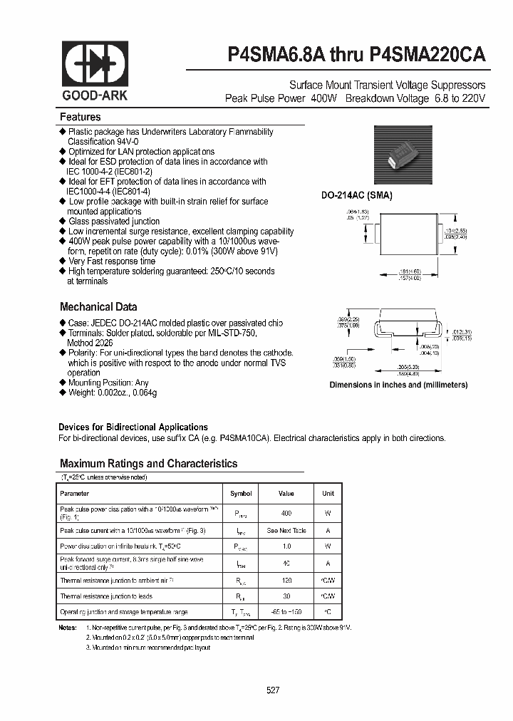 P4SMA75A_448352.PDF Datasheet