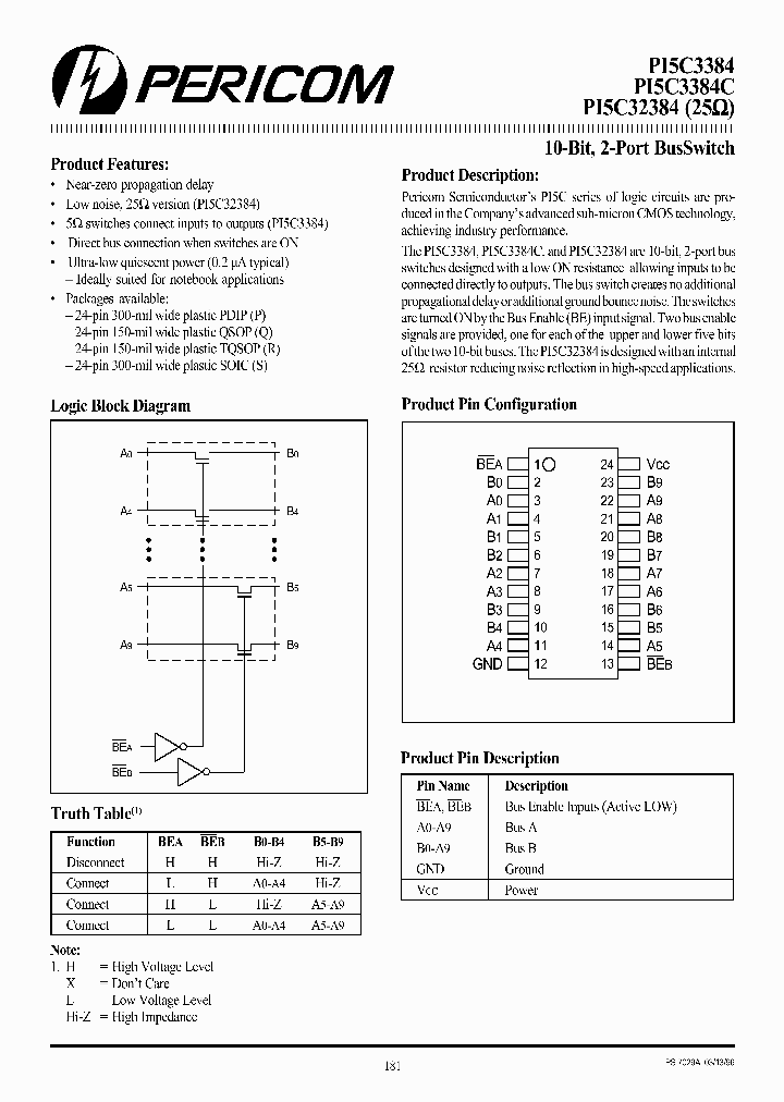 PI5C3384C_440639.PDF Datasheet