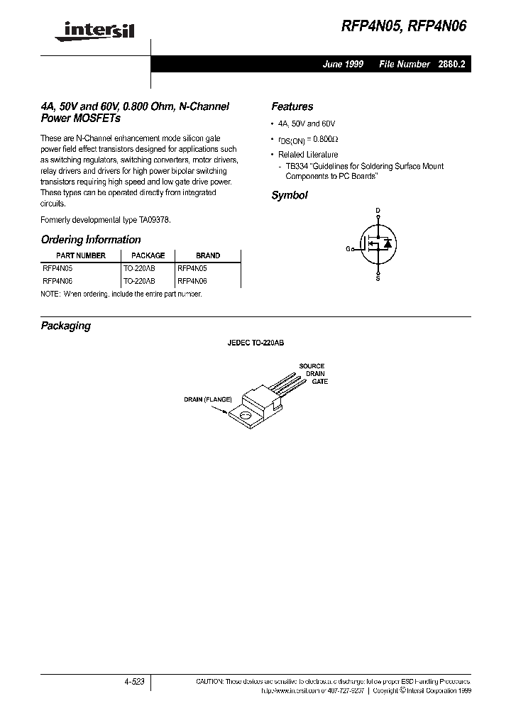 RFP4N05_473307.PDF Datasheet