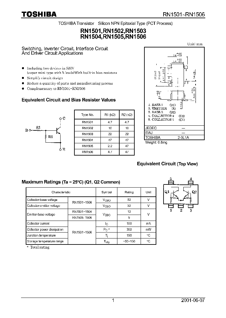 RN1501_84165.PDF Datasheet