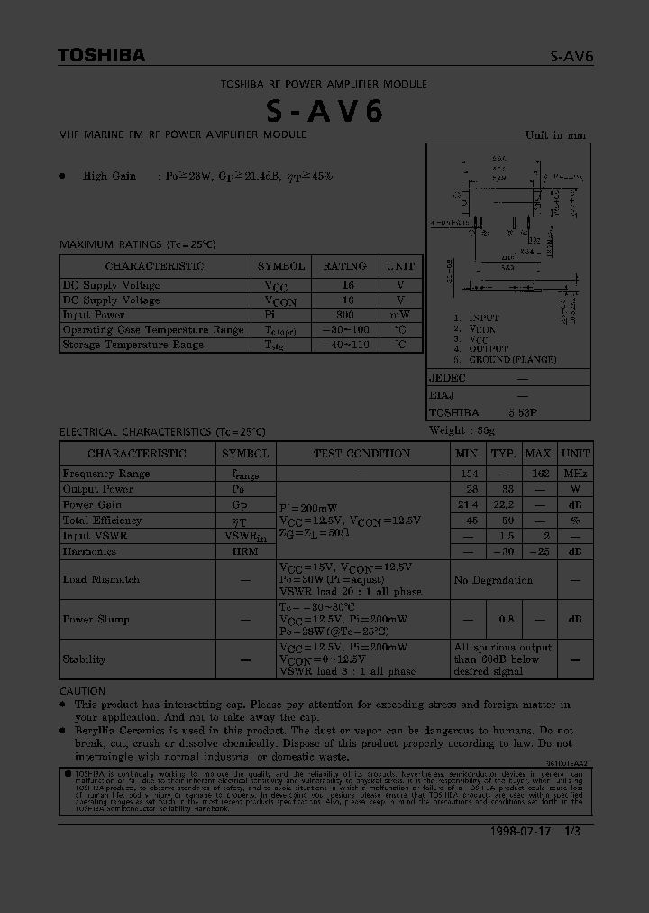 S-AV6_453284.PDF Datasheet
