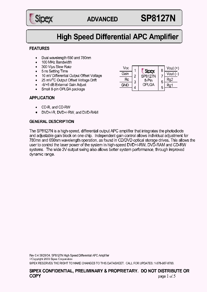 SP8127NDG_451800.PDF Datasheet