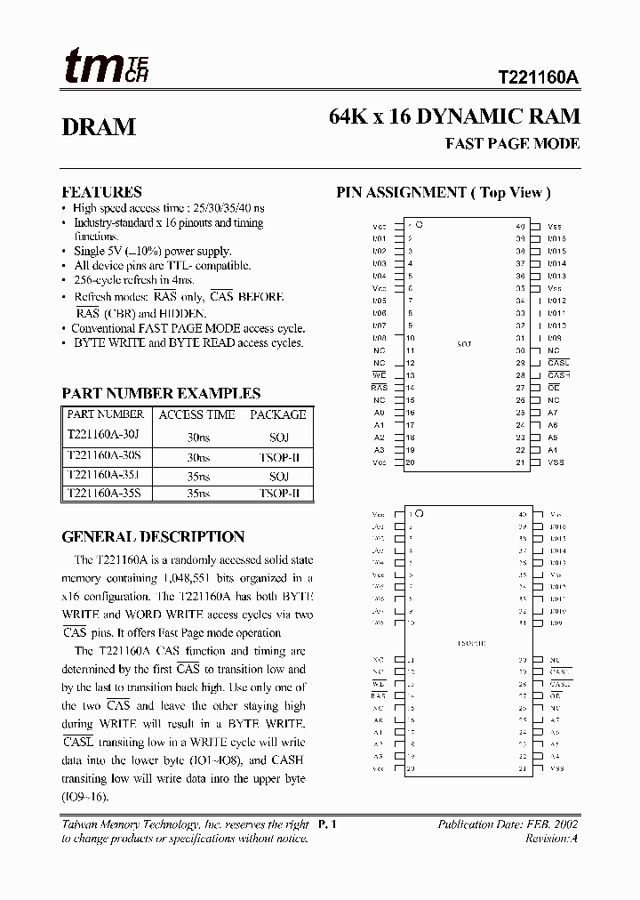 T221160A-35S_459574.PDF Datasheet