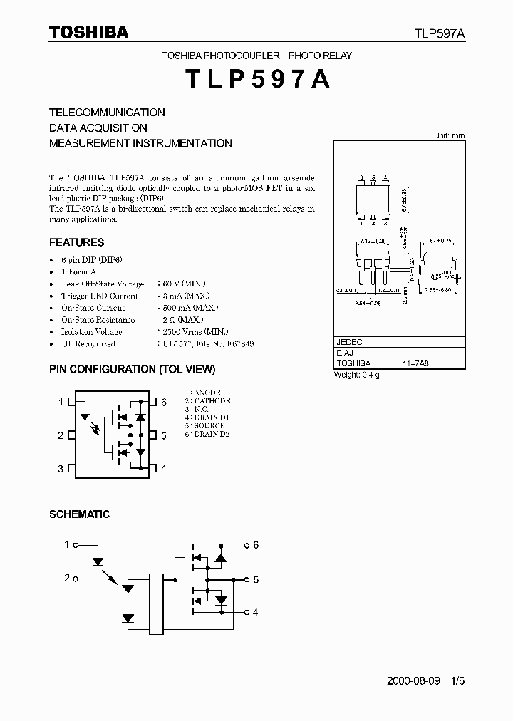 TLP597A_437429.PDF Datasheet