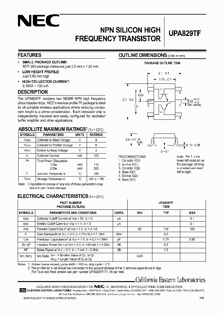 UPA829TF_448685.PDF Datasheet