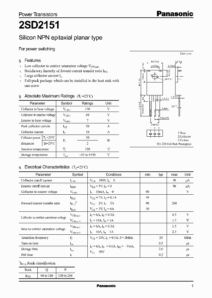 2SD2151_521685.PDF Datasheet