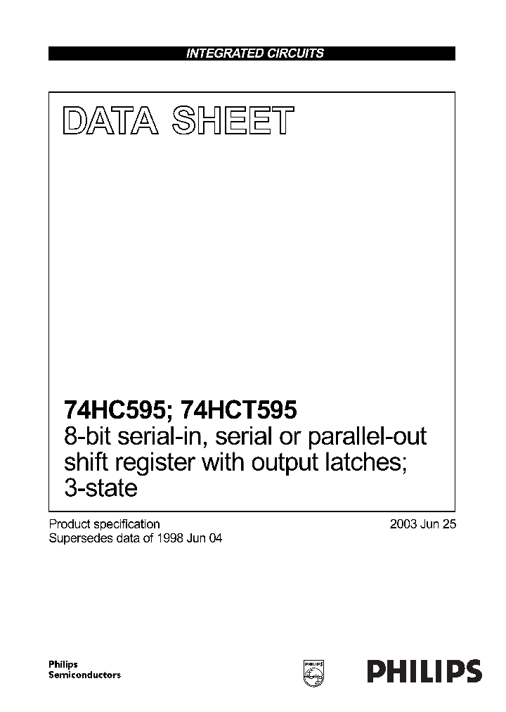 74HC595PW_489663.PDF Datasheet