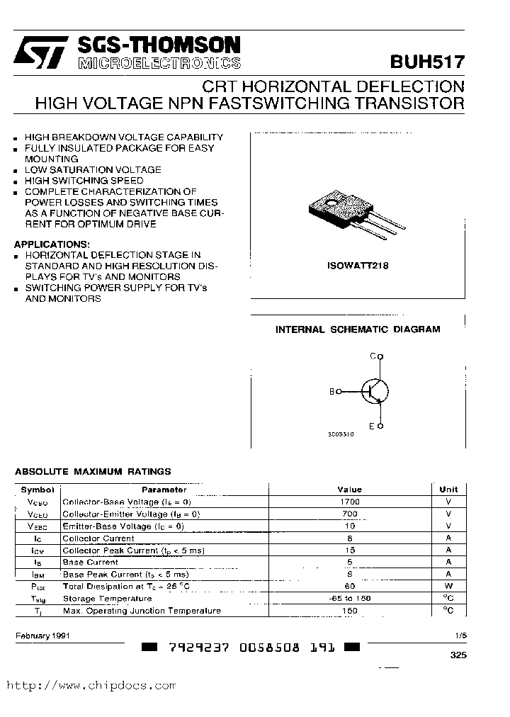 BUH517_500885.PDF Datasheet