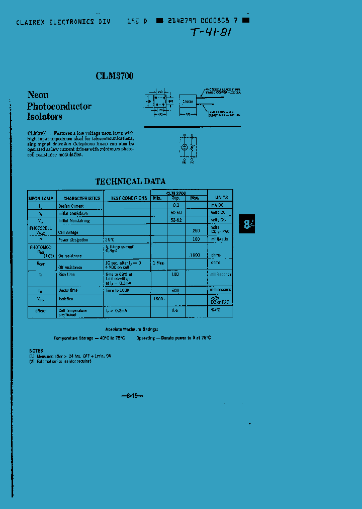 CLM3700_525041.PDF Datasheet