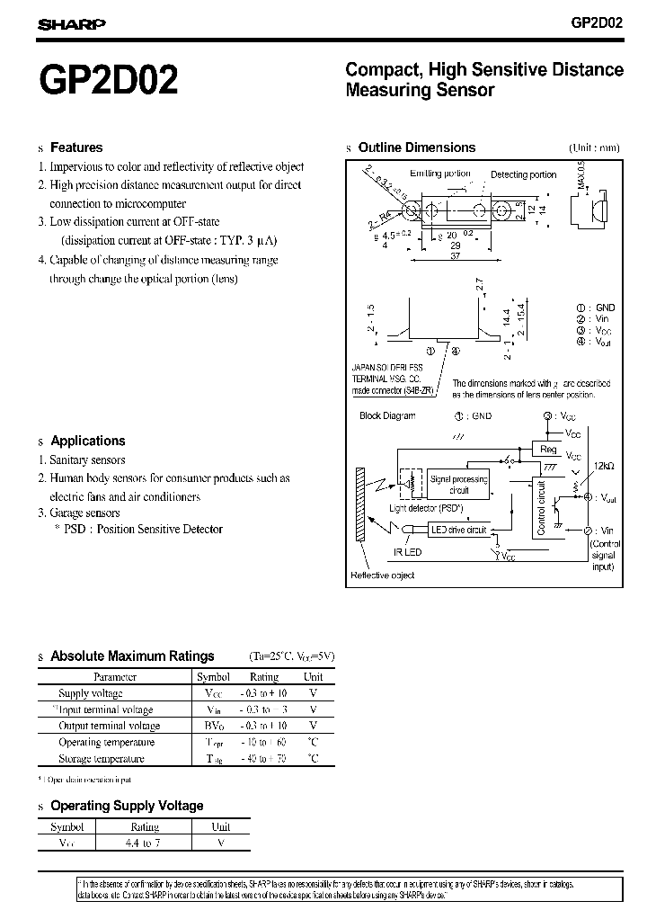 GP2D02_516290.PDF Datasheet
