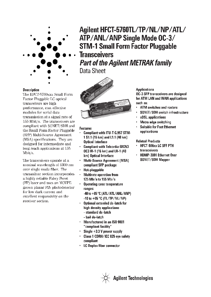 HFCT-5760ANL_501258.PDF Datasheet
