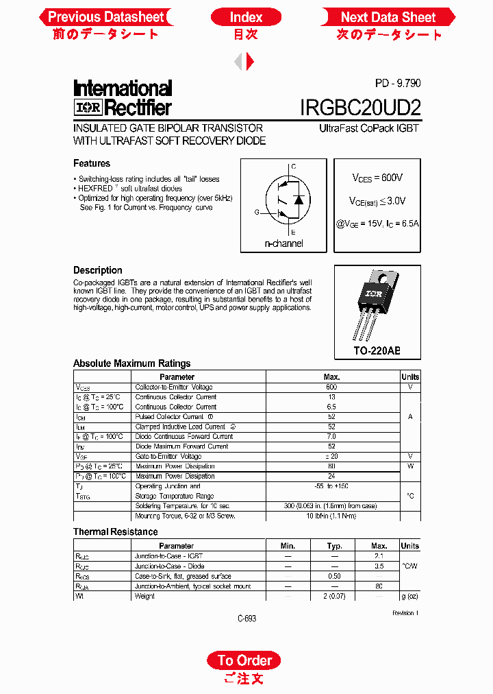 IRGBC20UD2_523927.PDF Datasheet