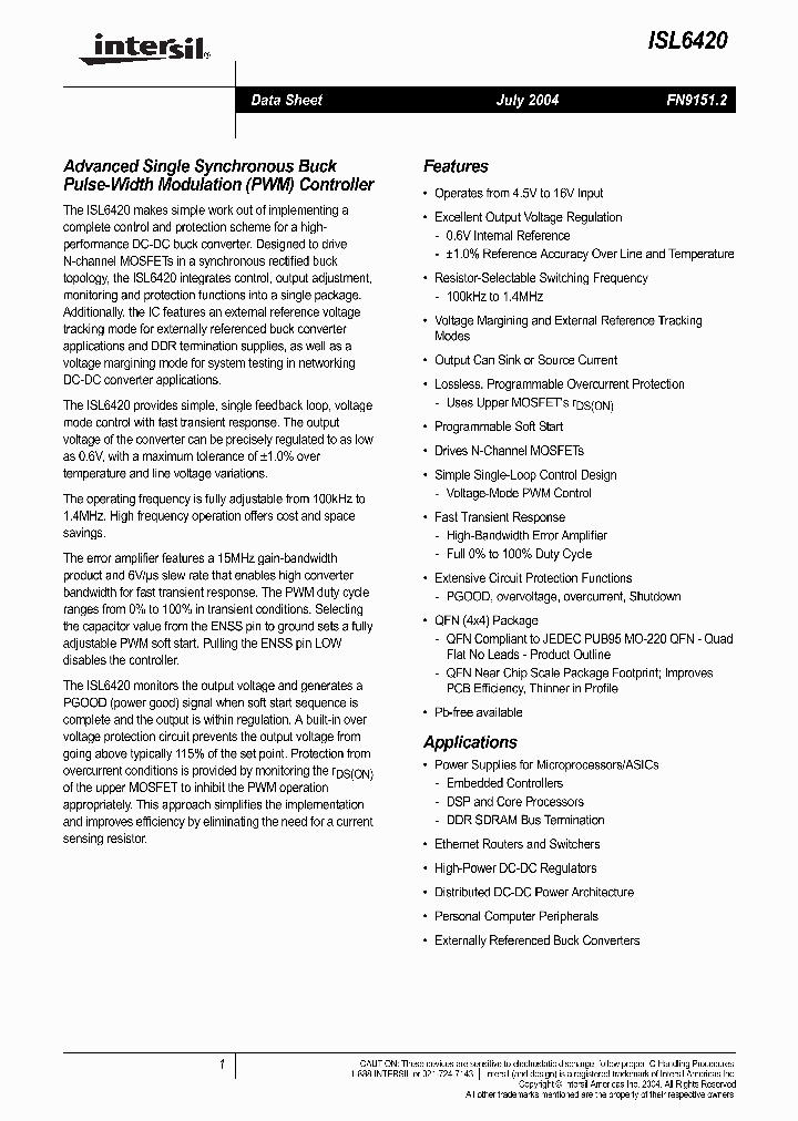 ISL6420IR_547410.PDF Datasheet