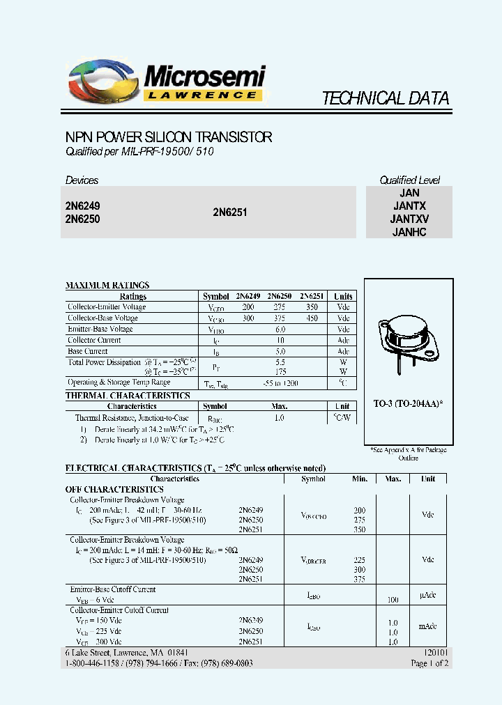 JANTX2N6249_486781.PDF Datasheet