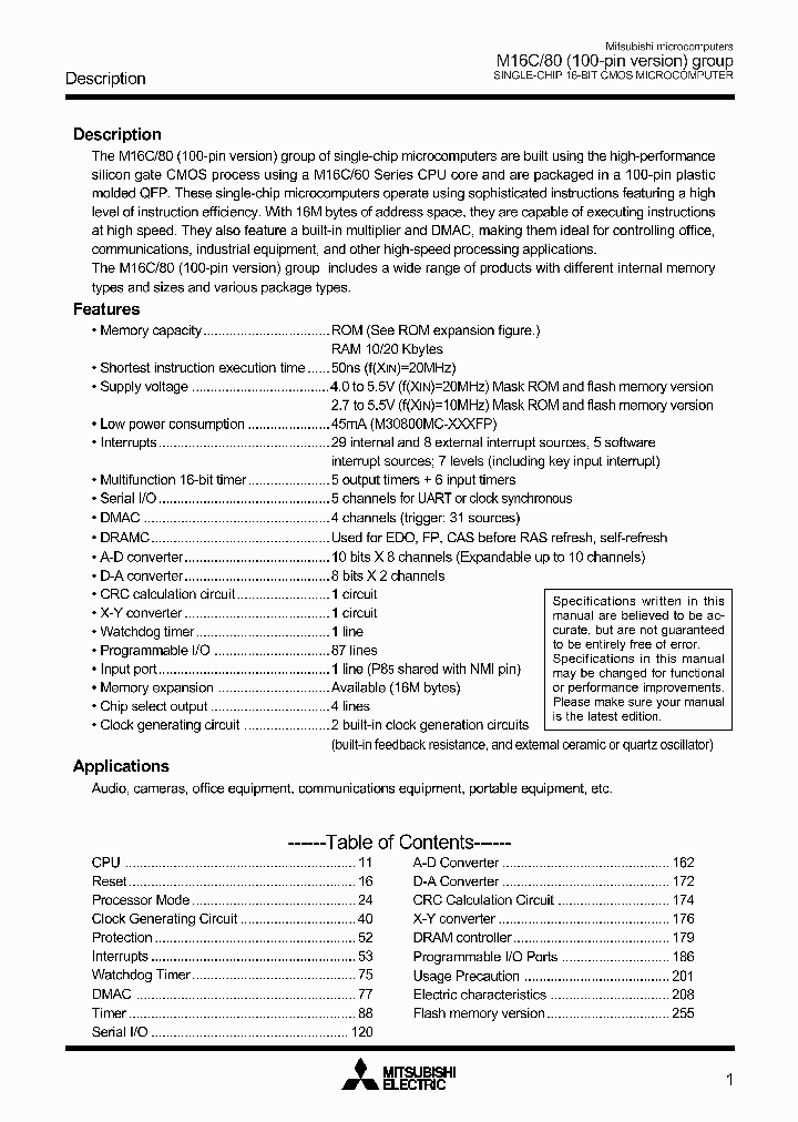 M30803FGFP_501912.PDF Datasheet