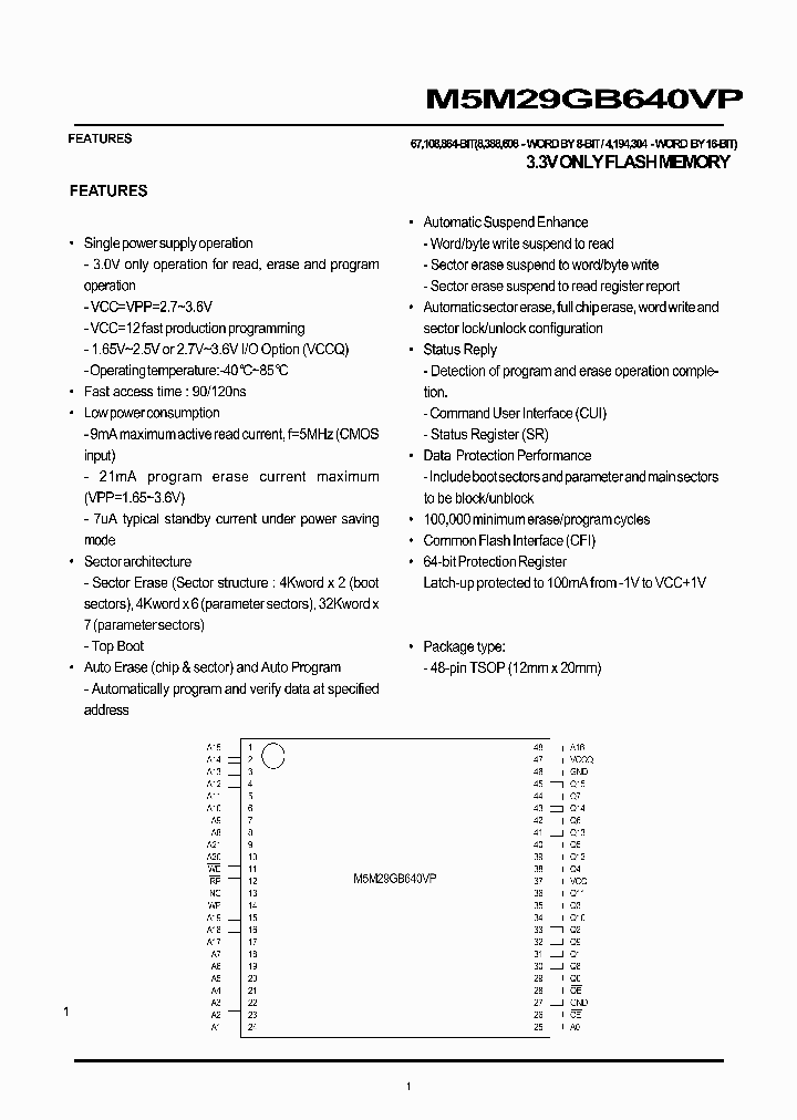 M5M29GB640C3BTC-12_489132.PDF Datasheet