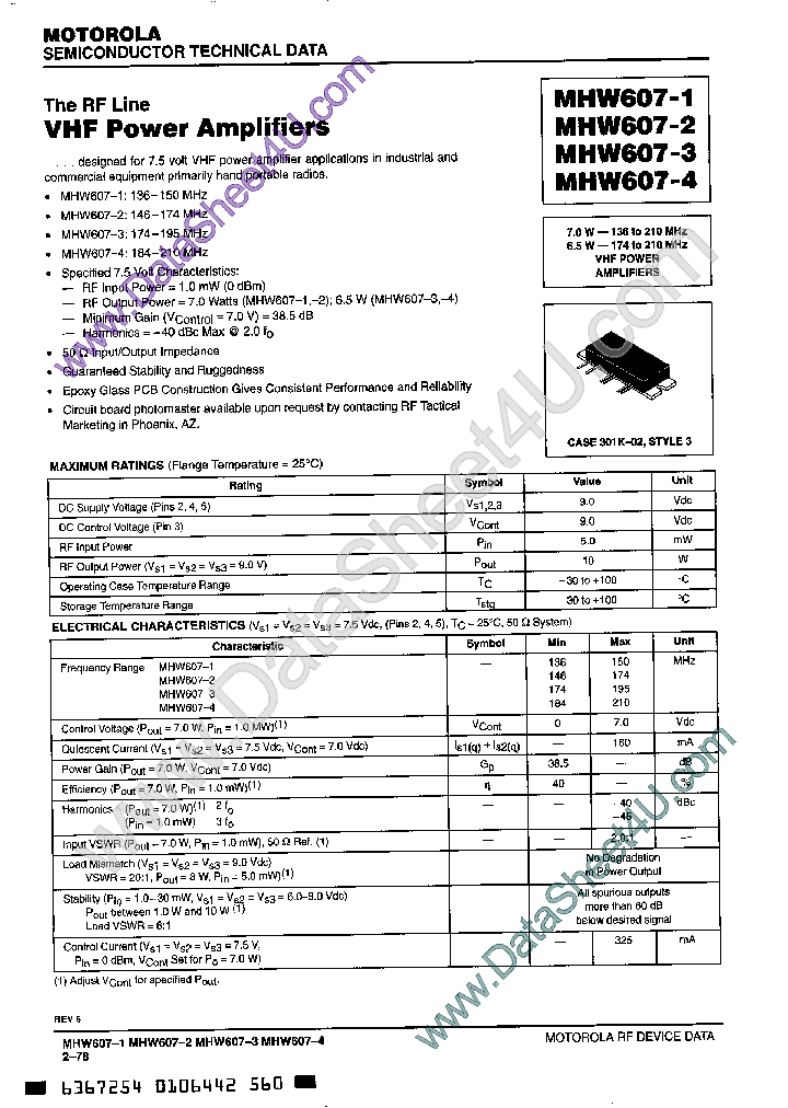 MHW607-2_511528.PDF Datasheet