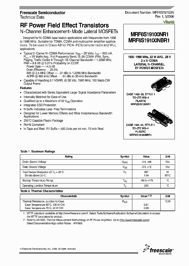 MRF6S19100N_549061.PDF Datasheet