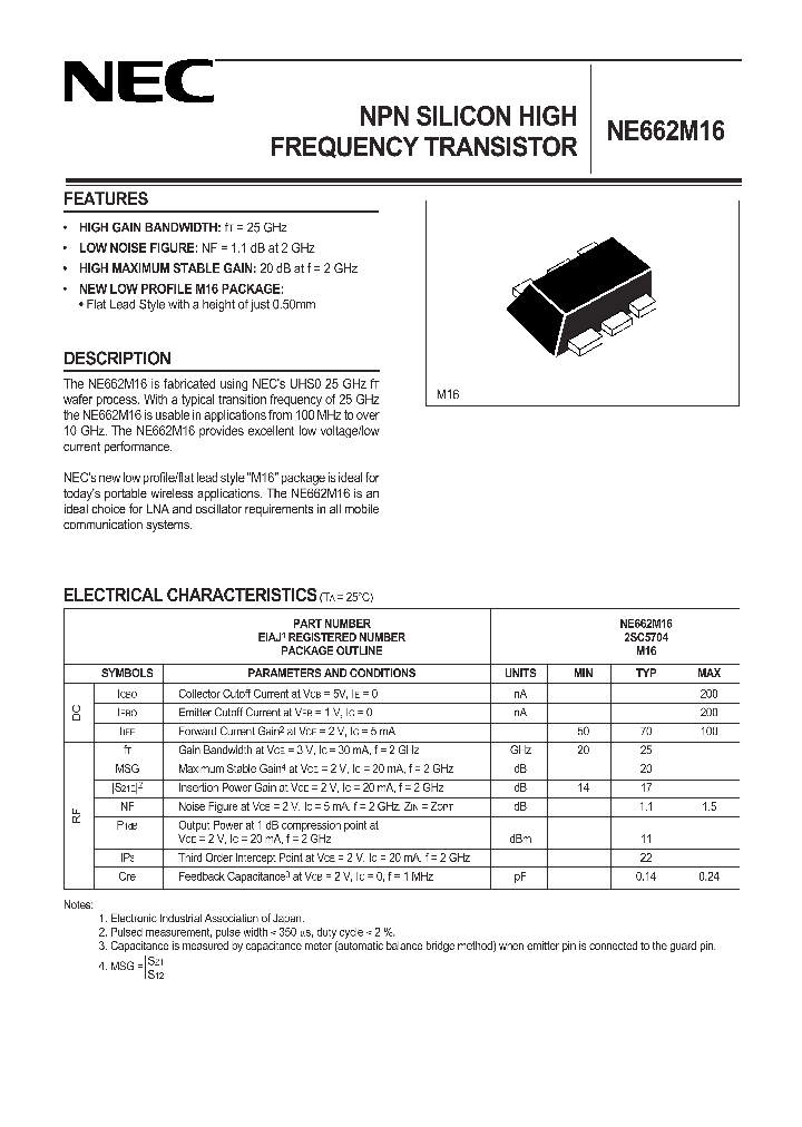 NE662M16-T3_540991.PDF Datasheet