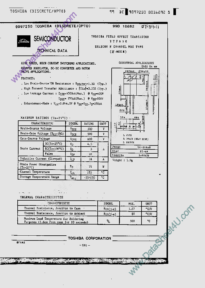 YTF830_524062.PDF Datasheet