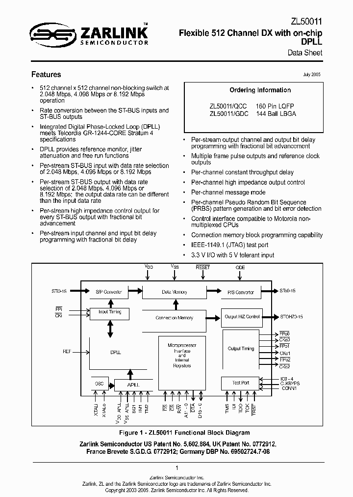 ZL50011GDC_502268.PDF Datasheet